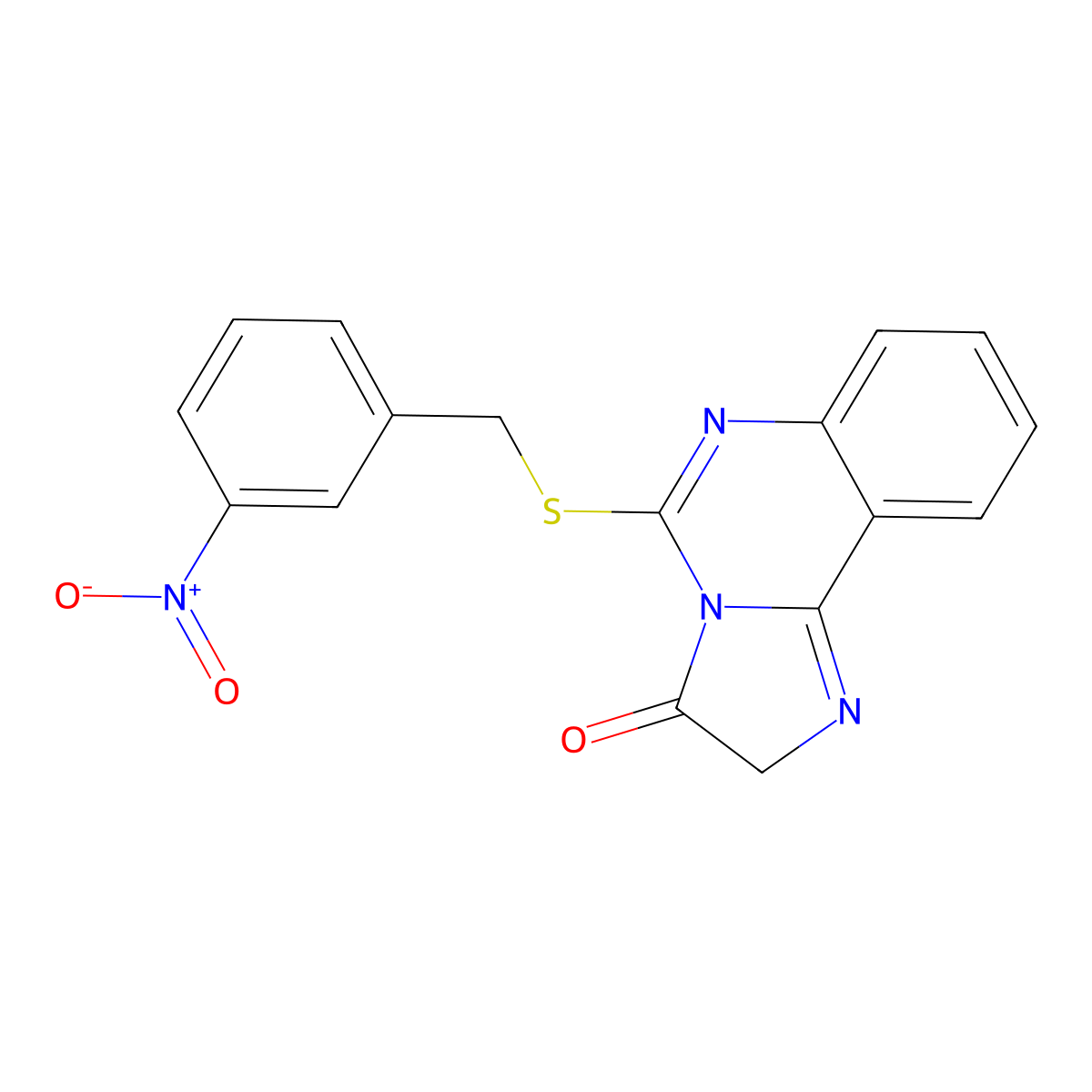 5-{[(3-nitrophenyl)methyl]sulfanyl}-2H,3H-imidazo[1,2-c]quinazolin-3-one molecular structure, CAS 443673-79-8