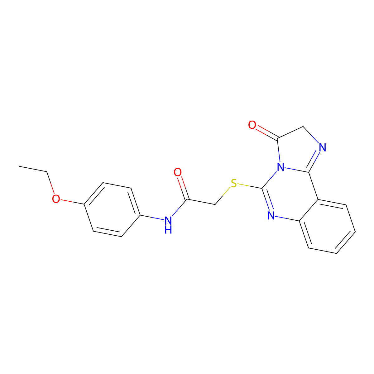 N-(4-ethoxyphenyl)-2-({3-oxo-2H,3H-imidazo[1,2-c]quinazolin-5-yl}sulfanyl)acetamide molecular structure, CAS 443673-86-7
