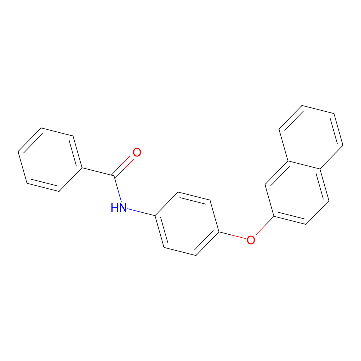 N-(4-naphthalen-2-yloxyphenyl)benzamide molecular structure, CAS 443674-49-5