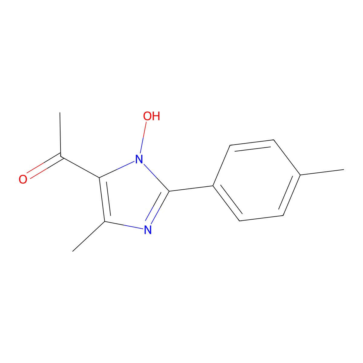 1-[3-Hydroxy-5-methyl-2-(4-methylphenyl)imidazol-4-yl]ethanone molecular structure, CAS 443676-49-1