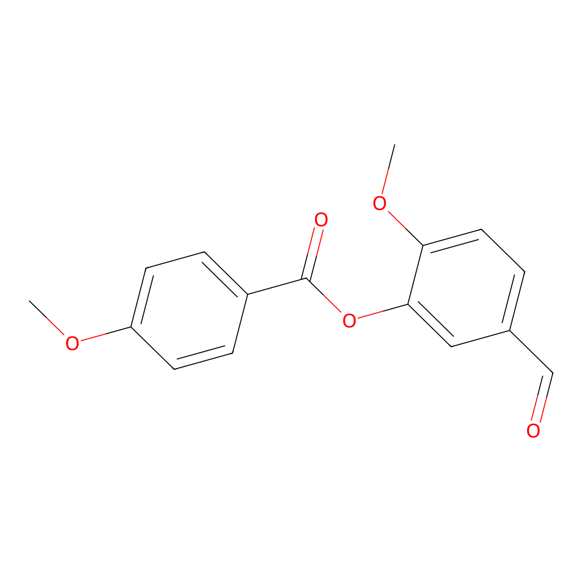 5-Formyl-2-methoxyphenyl 4-methoxybenzoate molecular structure, CAS 443677-73-4