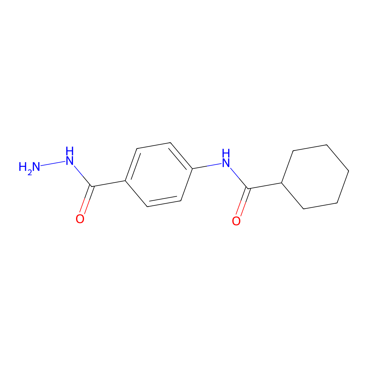 N-[4-(hydrazinecarbonyl)phenyl]cyclohexanecarboxamide molecular structure, CAS 443677-84-7