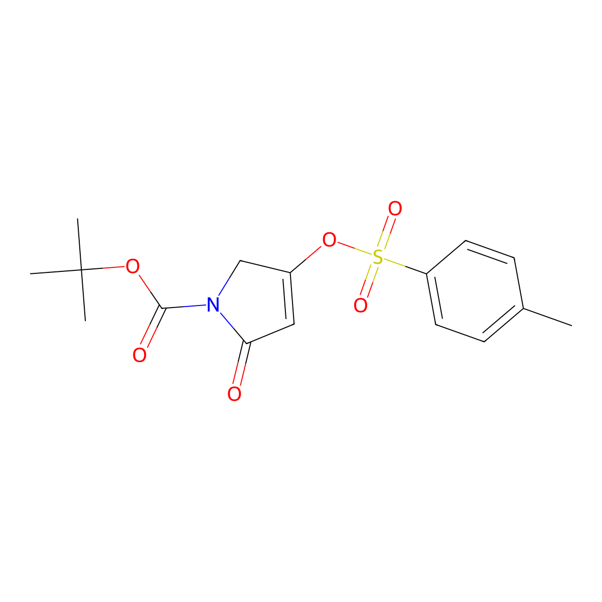 tert-butyl 2-oxo-4-(tosyloxy)-2,5-dihydro-1H-pyrrole-1-carboxylate molecular structure, CAS 443680-33-9
