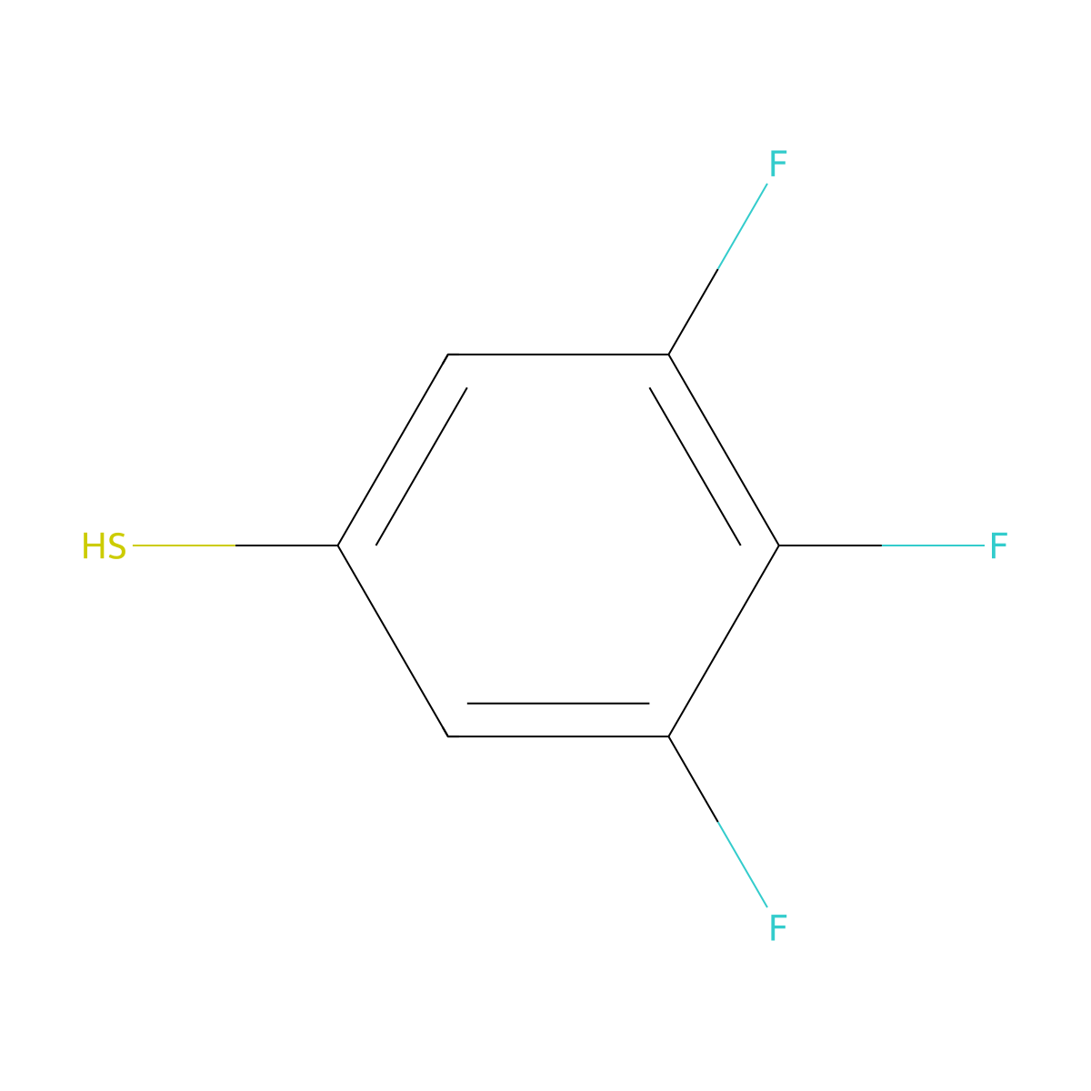 3,4,5-Trifluorobenzenethiol molecular structure, CAS 443683-18-9