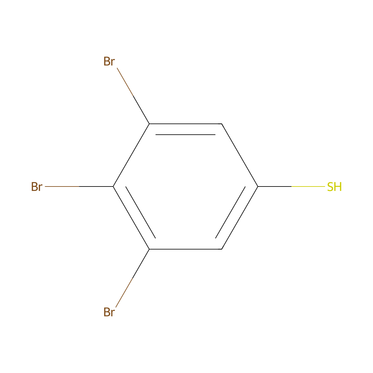 3,4,5-Tribromobenzene-1-thiol molecular structure, CAS 443683-20-3