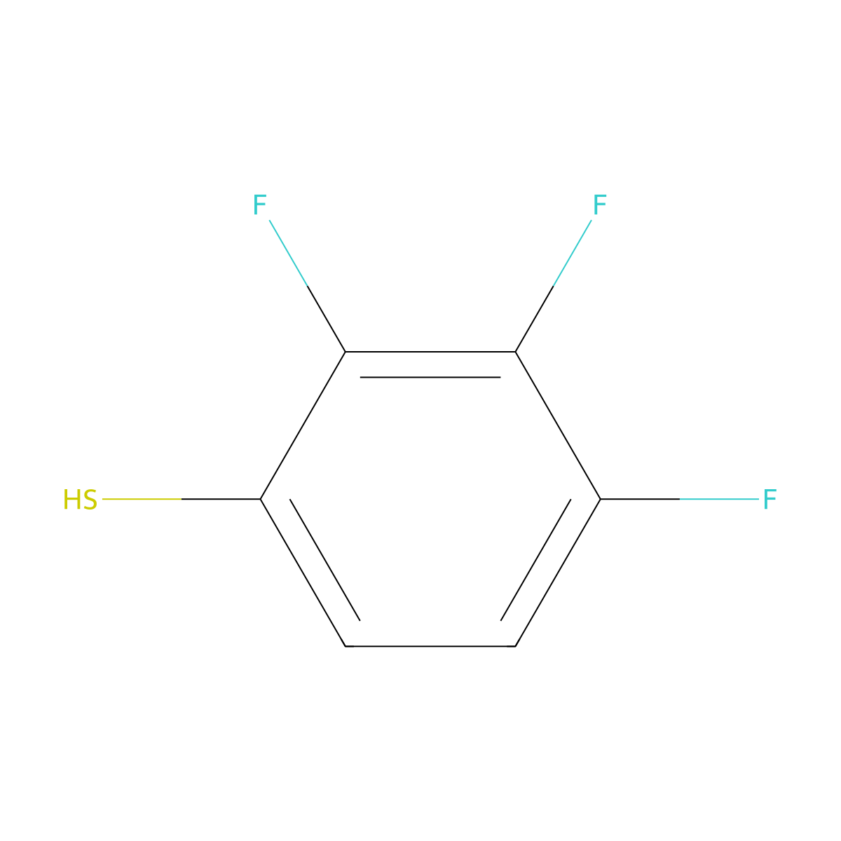 2,3,4-Trifluorobenzenethiol molecular structure, CAS 443683-32-7