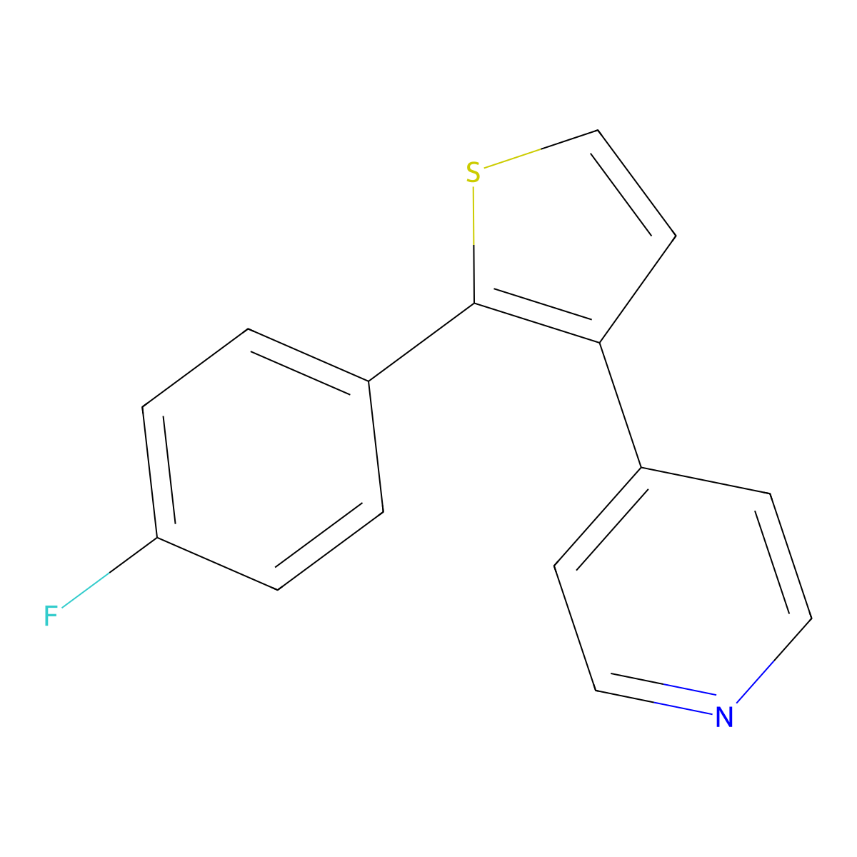 4-[2-(4-Fluorophenyl)thiophen-3-yl]pyridine molecular structure, CAS 443685-67-4