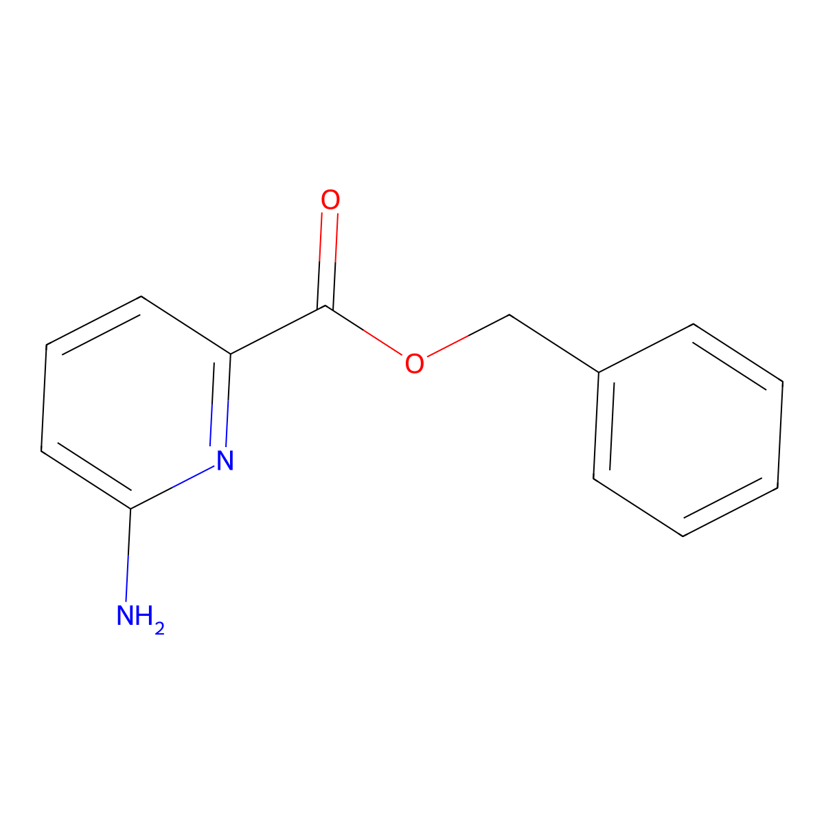 Benzyl 6-aminopicolinate molecular structure, CAS 443685-91-4