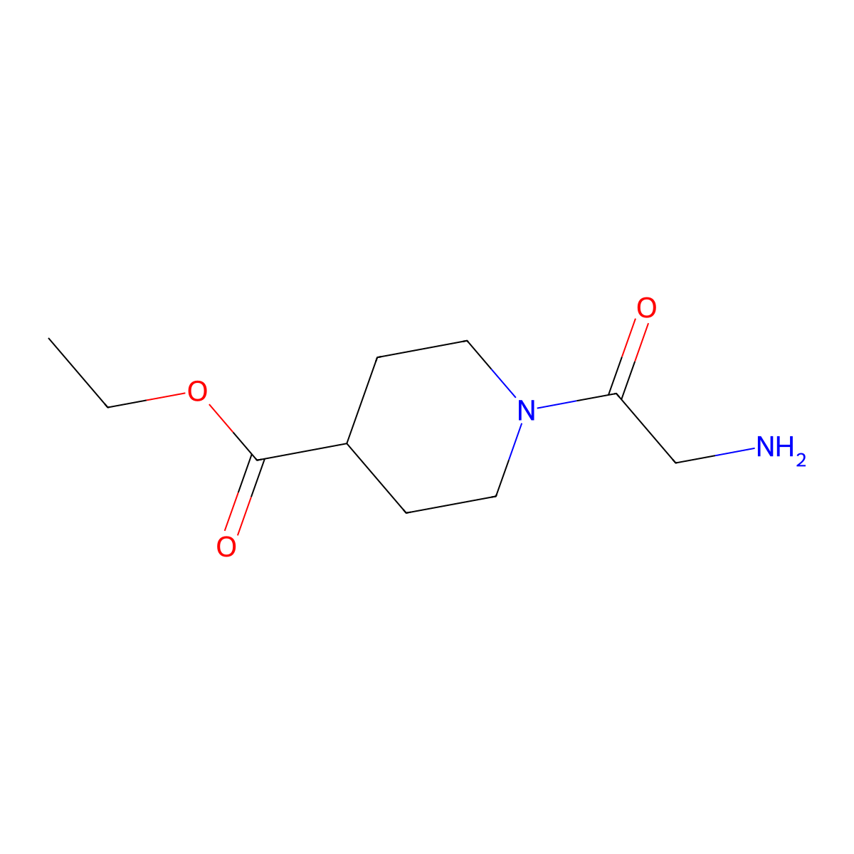Ethyl 1-glycylpiperidine-4-carboxylate molecular structure, CAS 443686-53-1