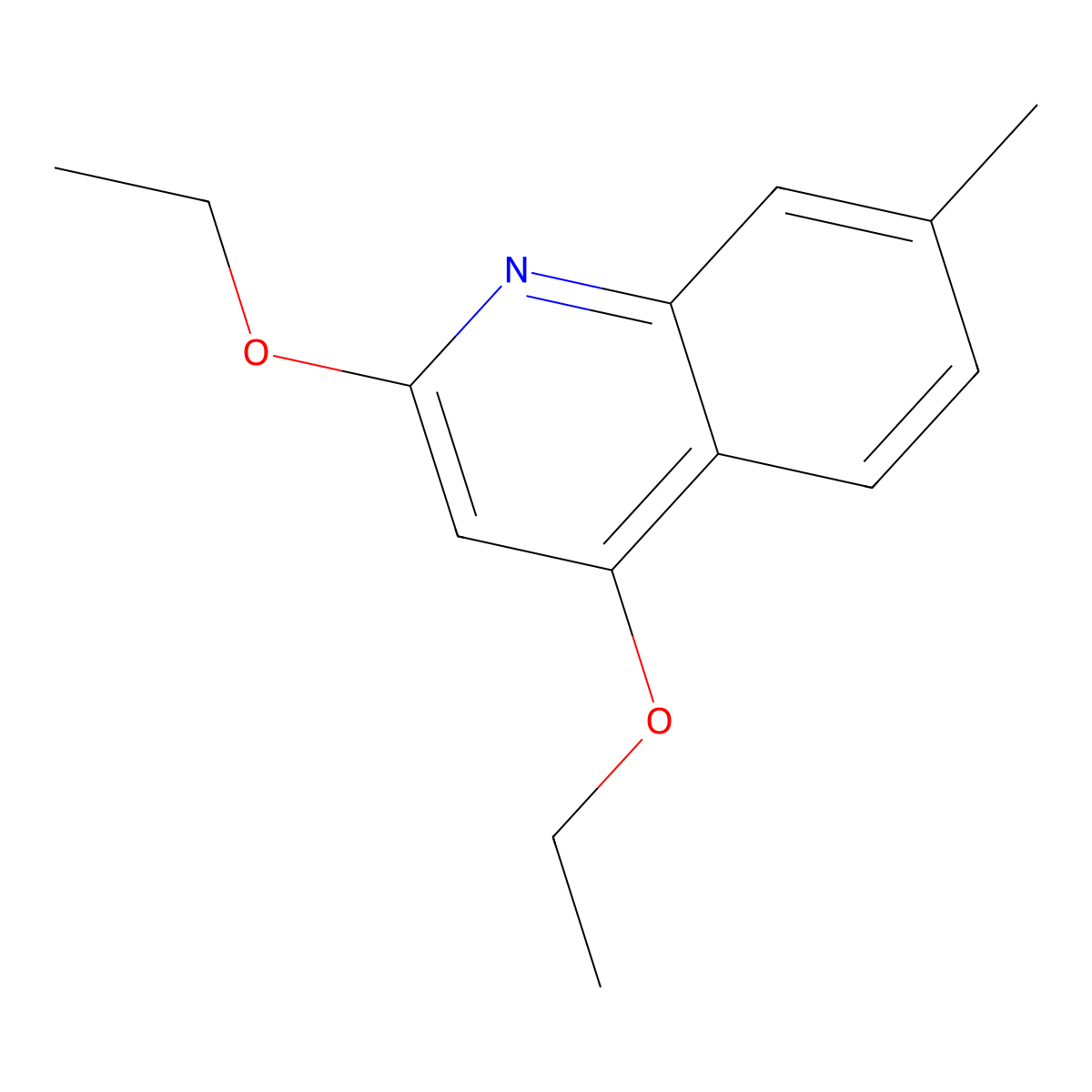 2,4-Diethoxy-7-methylquinoline molecular structure, CAS 443687-61-4