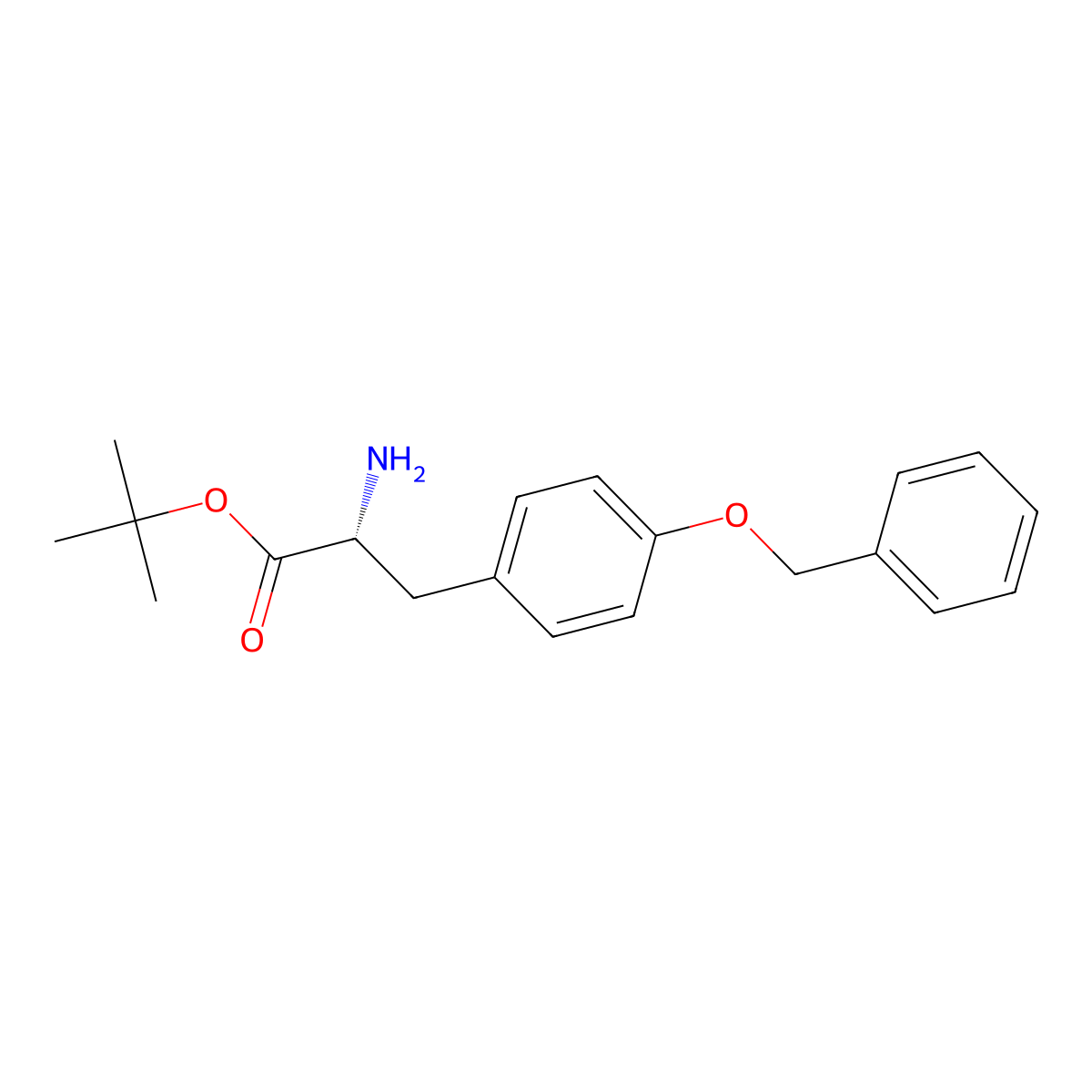 tert-butyl (2R)-2-amino-3-[4-(benzyloxy)phenyl]propanoate molecular structure, CAS 443692-60-2
