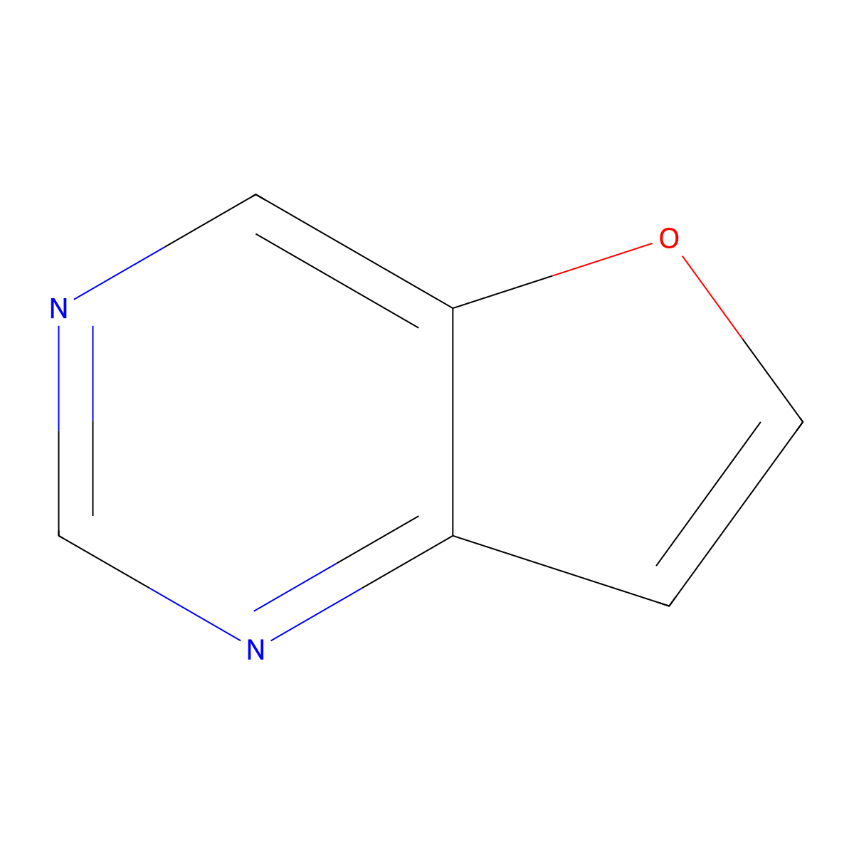 Furo(3,2-d)pyrimidine molecular structure, CAS 4437-16-5