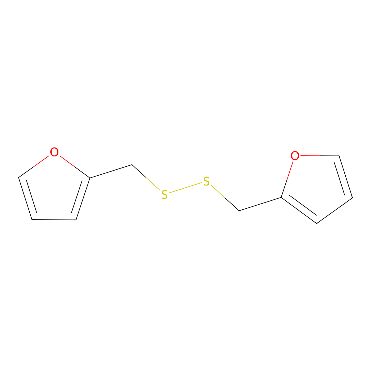 2,2'-(Dithiodimethylene)difuran molecular structure, CAS 4437-20-1