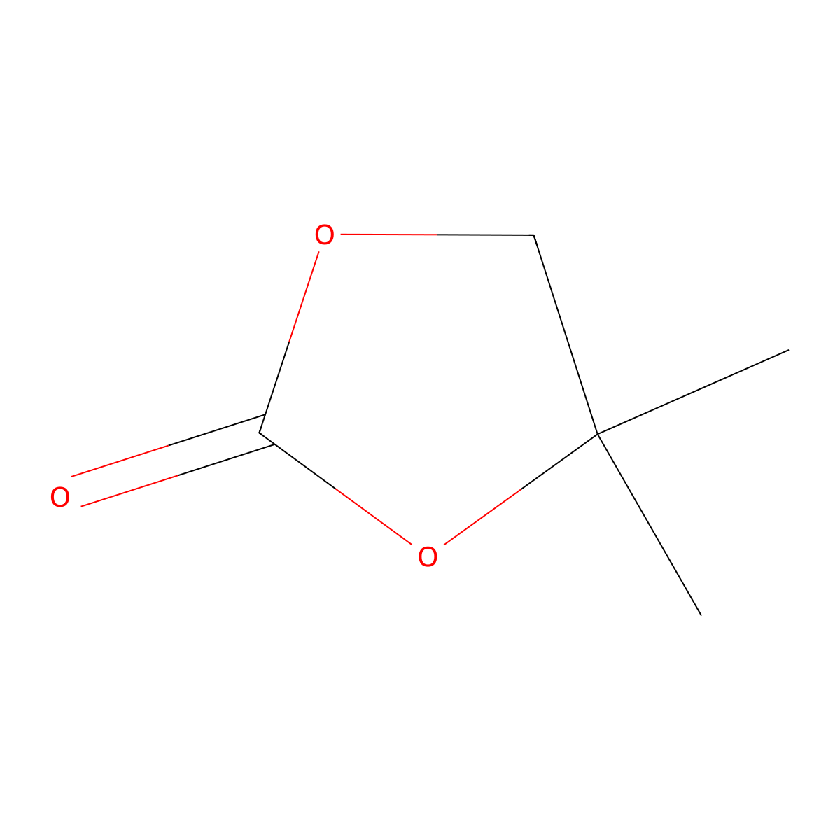 1,3-Dioxolan-2-one, 4,4-dimethyl- molecular structure, CAS 4437-69-8