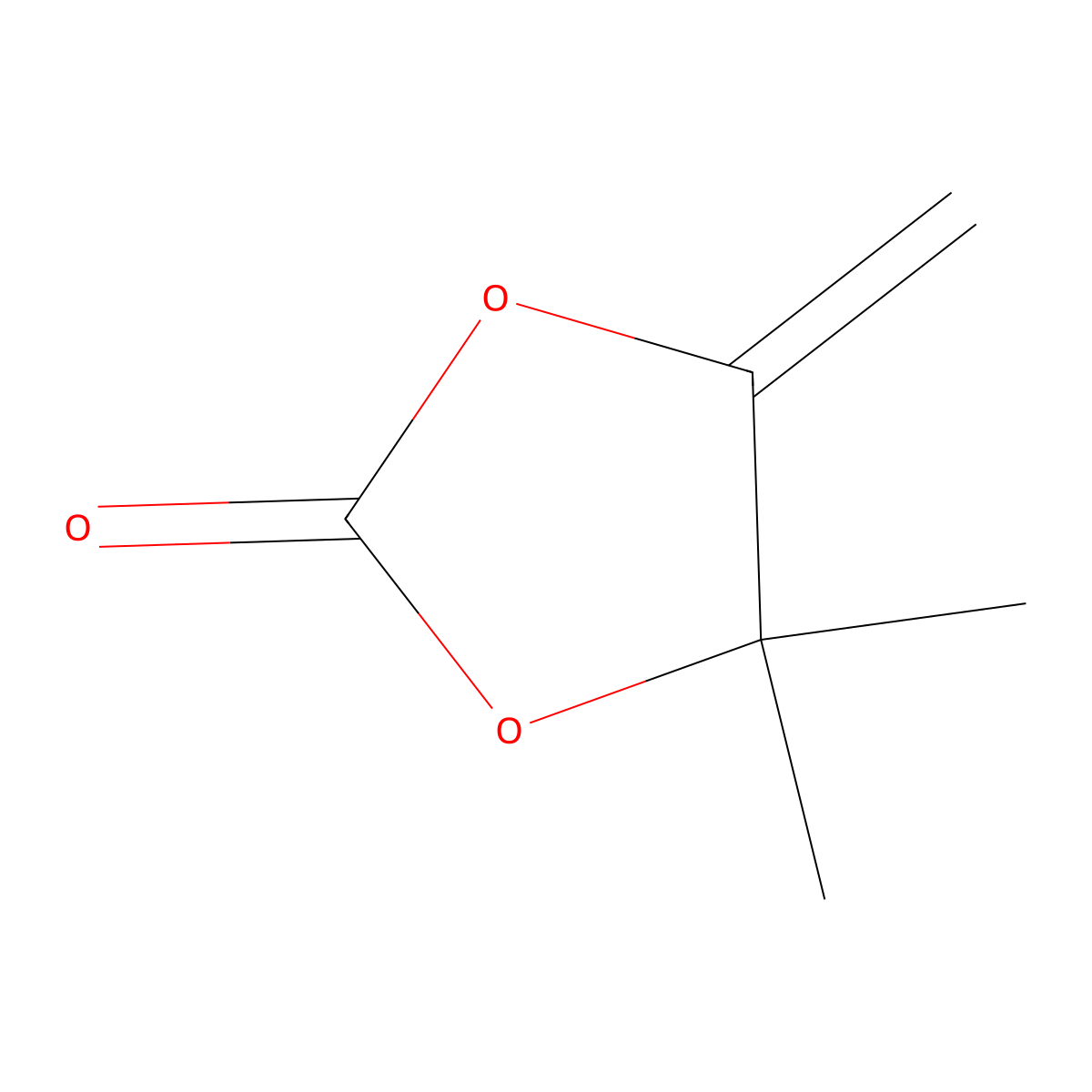 1,3-Dioxolan-2-one, 4,4-dimethyl-5-methylene- molecular structure, CAS 4437-80-3