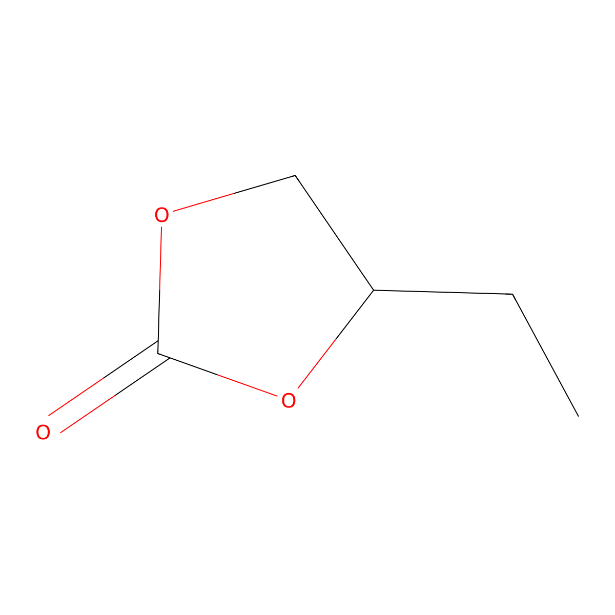 Butylene carbonate molecular structure, CAS 4437-85-8
