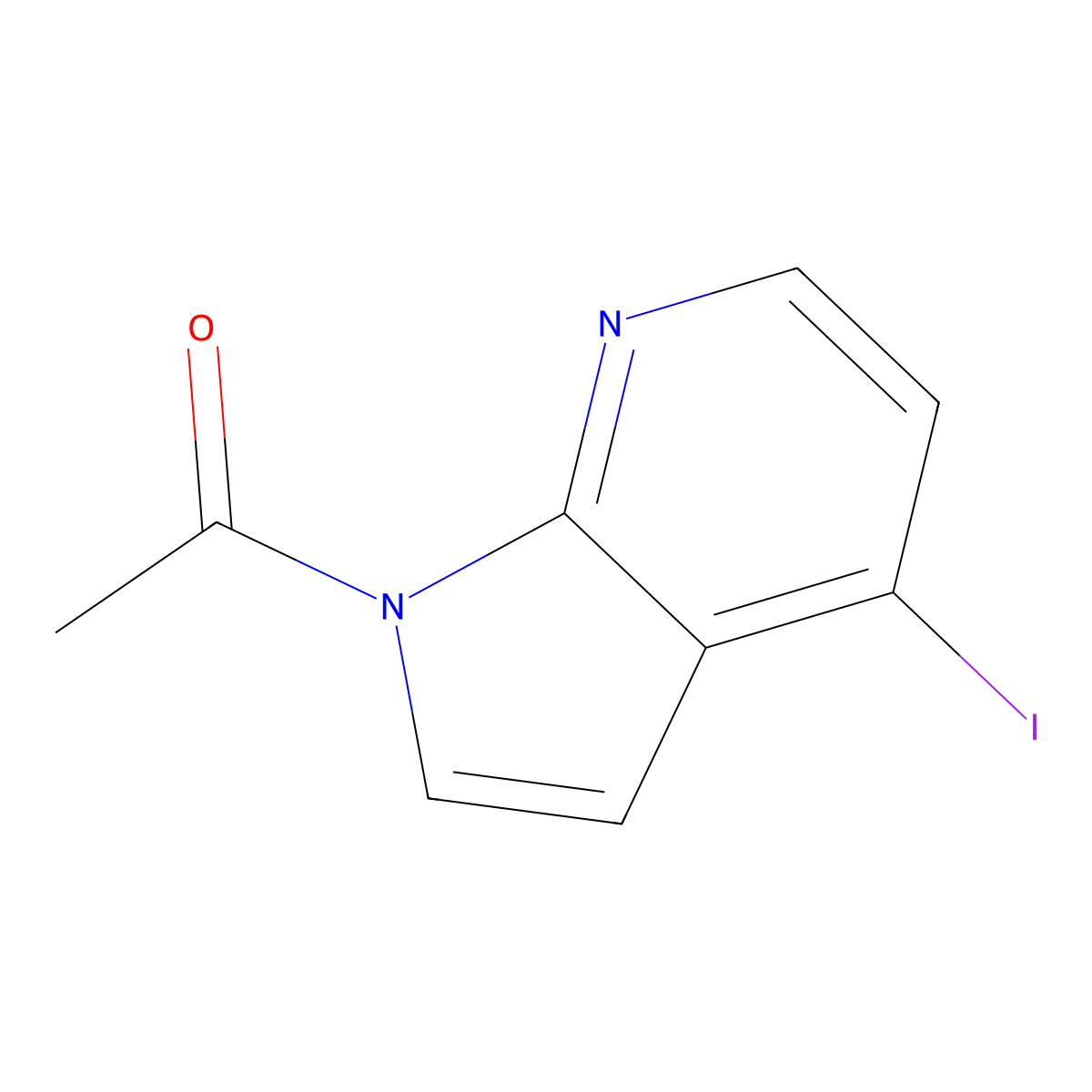 4-Iodo-1-acetyl-7-azaindole molecular structure, CAS 443729-67-7