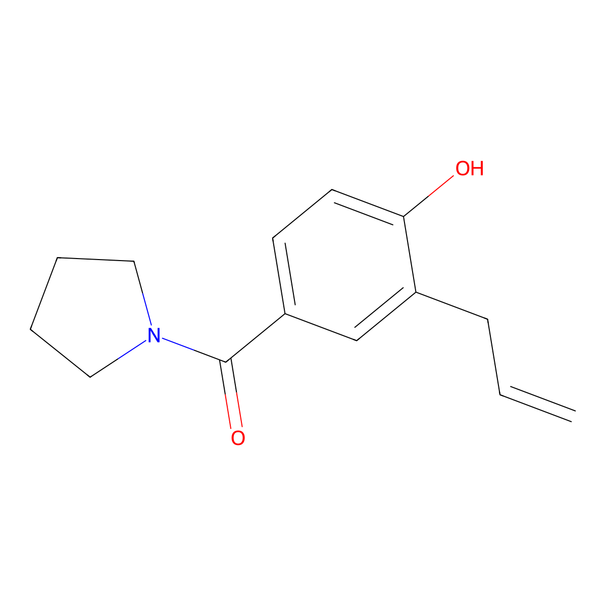 (4-Hydroxy-3-prop-2-enylphenyl)-pyrrolidin-1-ylmethanone molecular structure, CAS 443730-26-5
