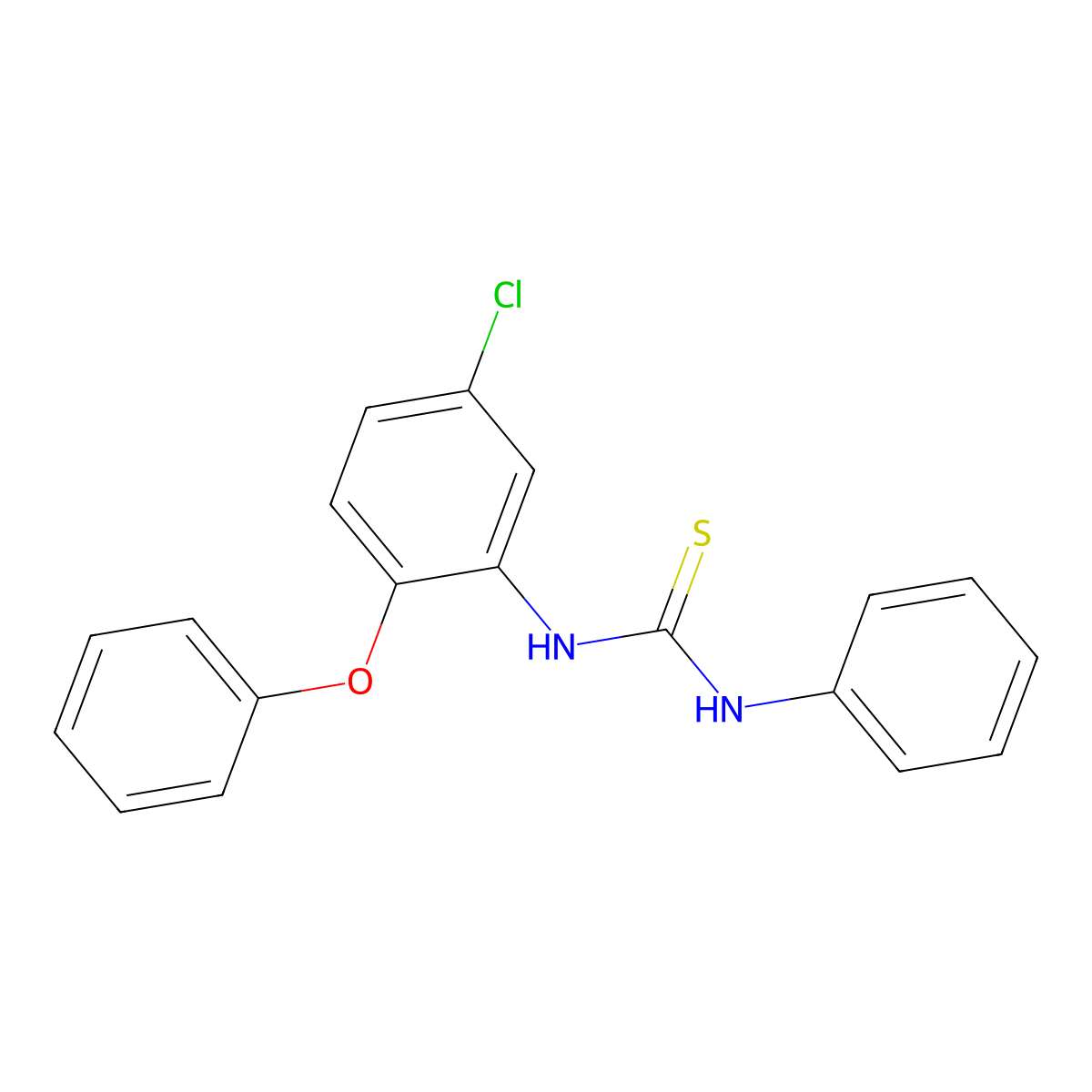 1-(5-Chloro-2-phenoxyphenyl)-3-phenylthiourea molecular structure, CAS 443730-64-1