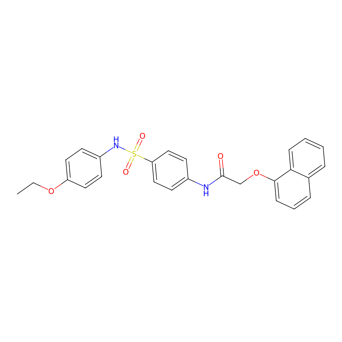N-{4-[(4-ethoxyanilino)sulfonyl]phenyl}-2-(1-naphthyloxy)acetamide molecular structure, CAS 443730-65-2