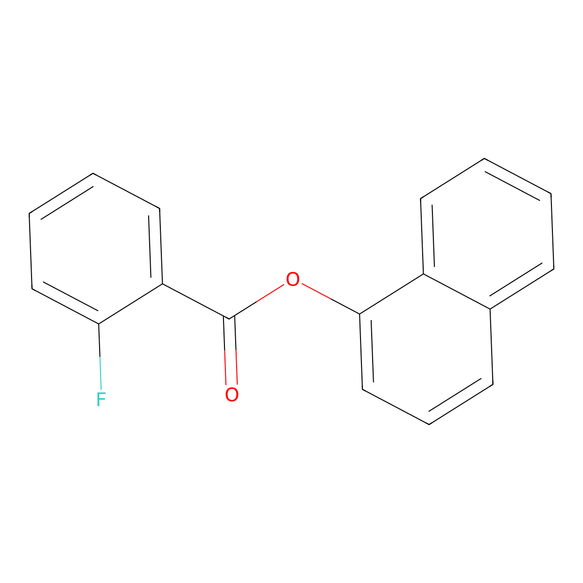 1-Naphthyl 2-fluorobenzoate molecular structure, CAS 443730-79-8