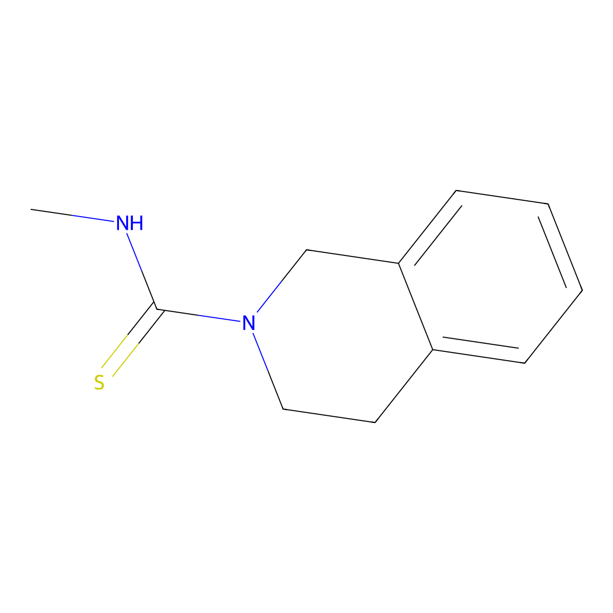 N-methyl-3,4-dihydro-1H-isoquinoline-2-carbothioamide molecular structure, CAS 443730-88-9