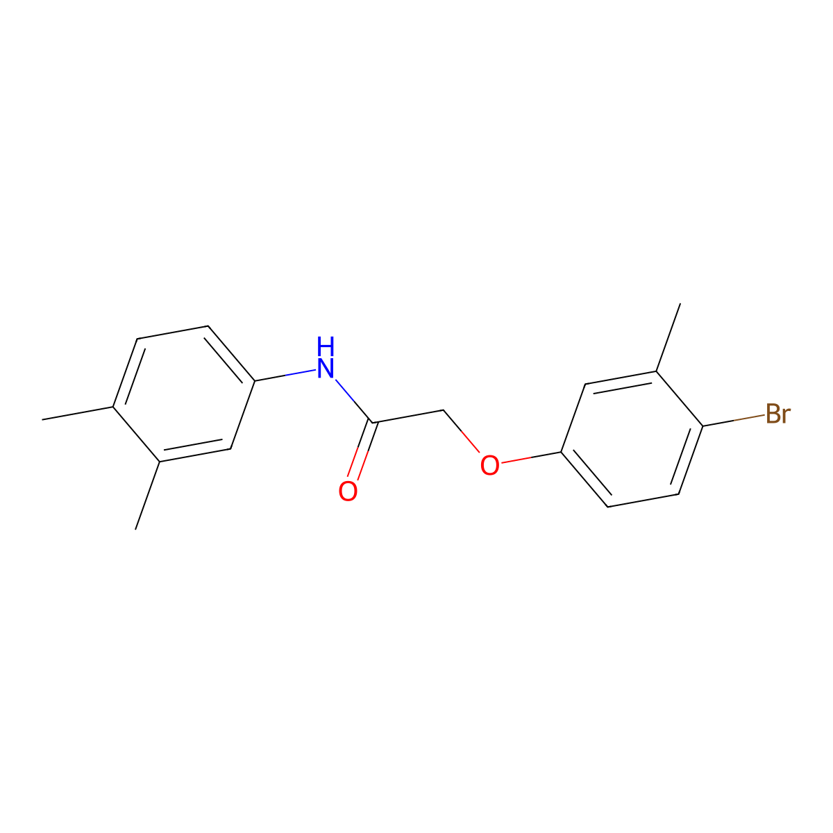 2-(4-bromo-3-methylphenoxy)-N-(3,4-dimethylphenyl)acetamide molecular structure, CAS 443731-49-5