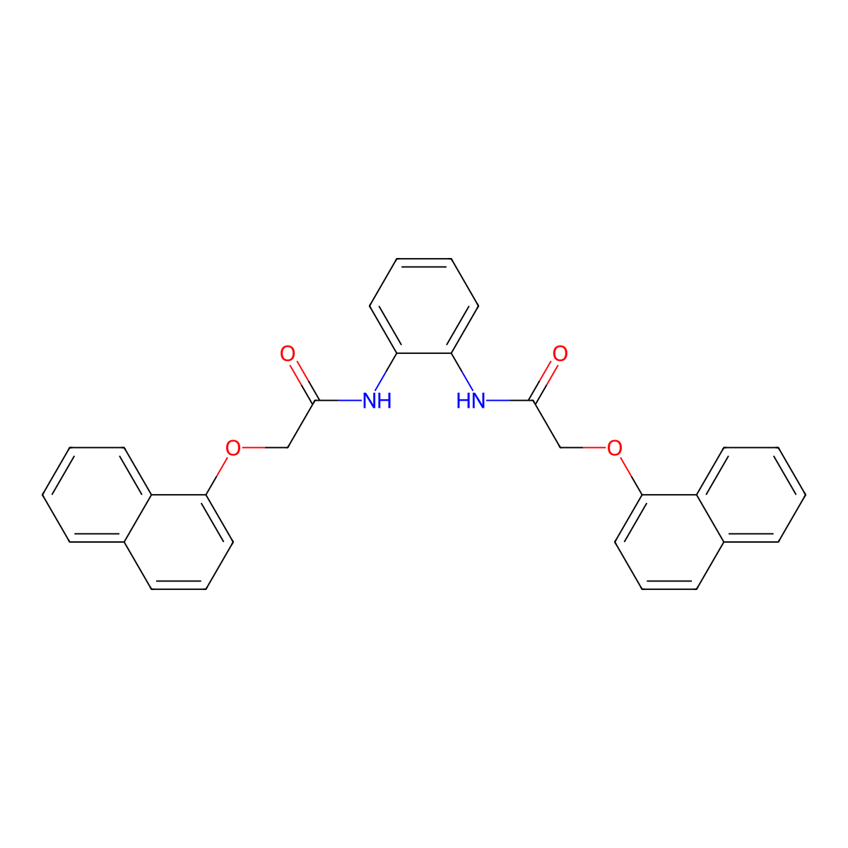 2-(1-naphthyloxy)-N-(2-{[(1-naphthyloxy)acetyl]amino}phenyl)acetamide molecular structure, CAS 443733-80-0