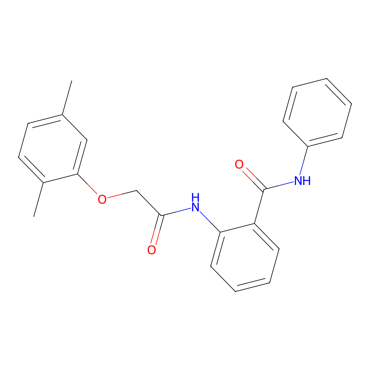 2-{[(2,5-dimethylphenoxy)acetyl]amino}-N-phenylbenzamide molecular structure, CAS 443734-11-0