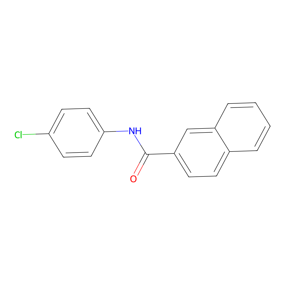 N-(4-chlorophenyl)naphthalene-2-carboxamide molecular structure, CAS 443734-88-1