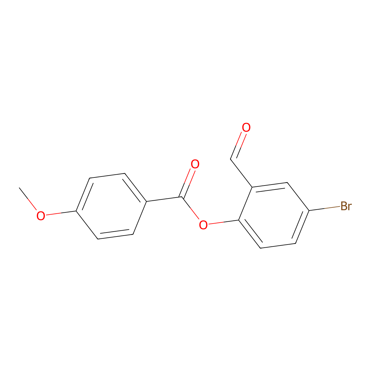 4-Bromo-2-formylphenyl 4-methoxybenzoate molecular structure, CAS 443736-82-1