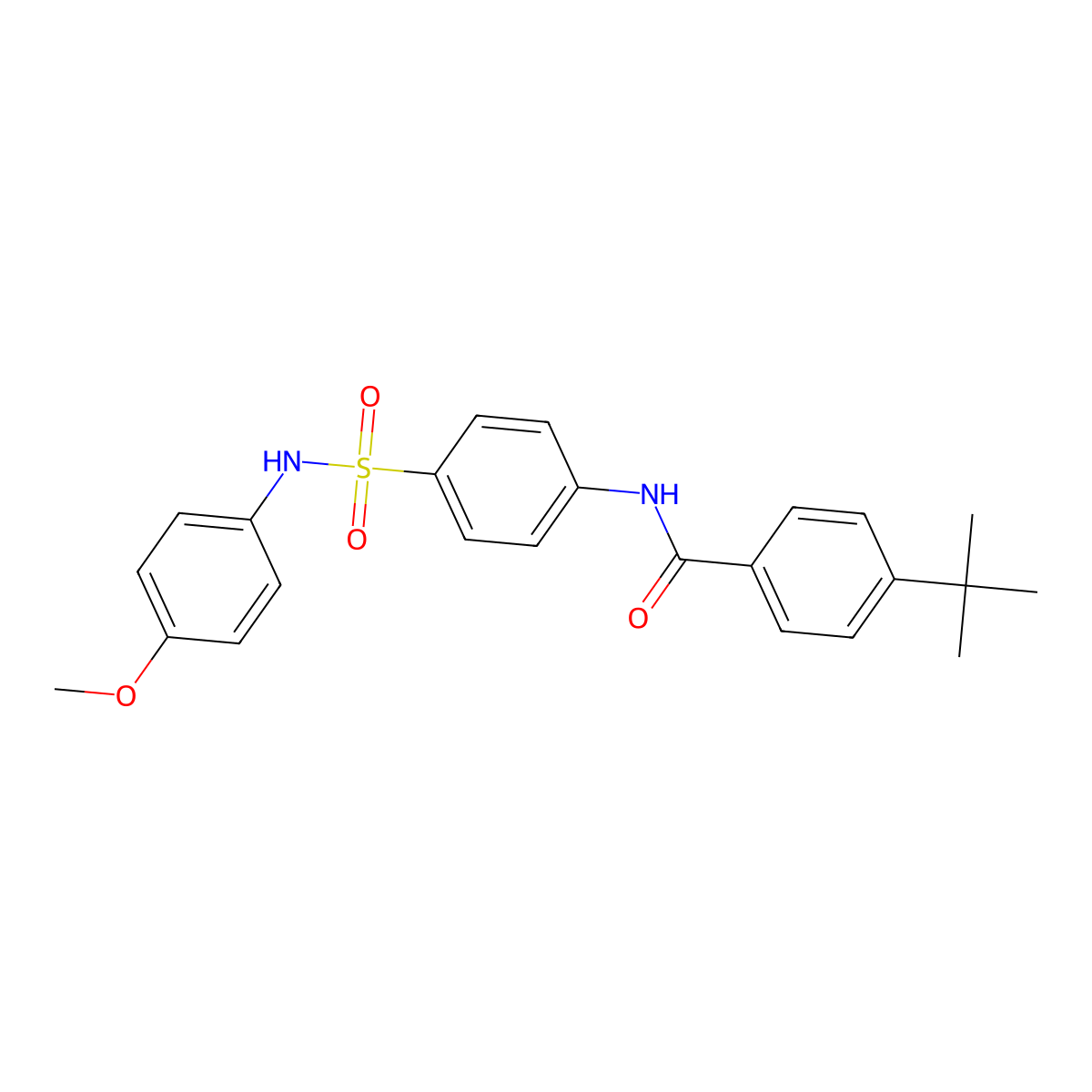 4-tert-butyl-N-[4-[(4-methoxyphenyl)sulfamoyl]phenyl]benzamide molecular structure, CAS 443736-87-6