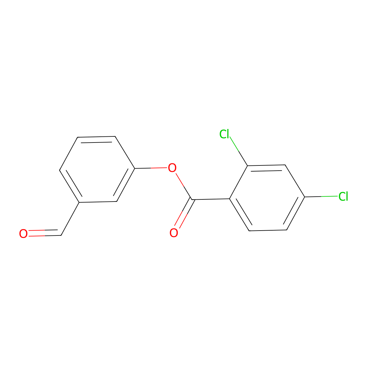 3-Formylphenyl 2,4-dichlorobenzoate molecular structure, CAS 443737-22-2