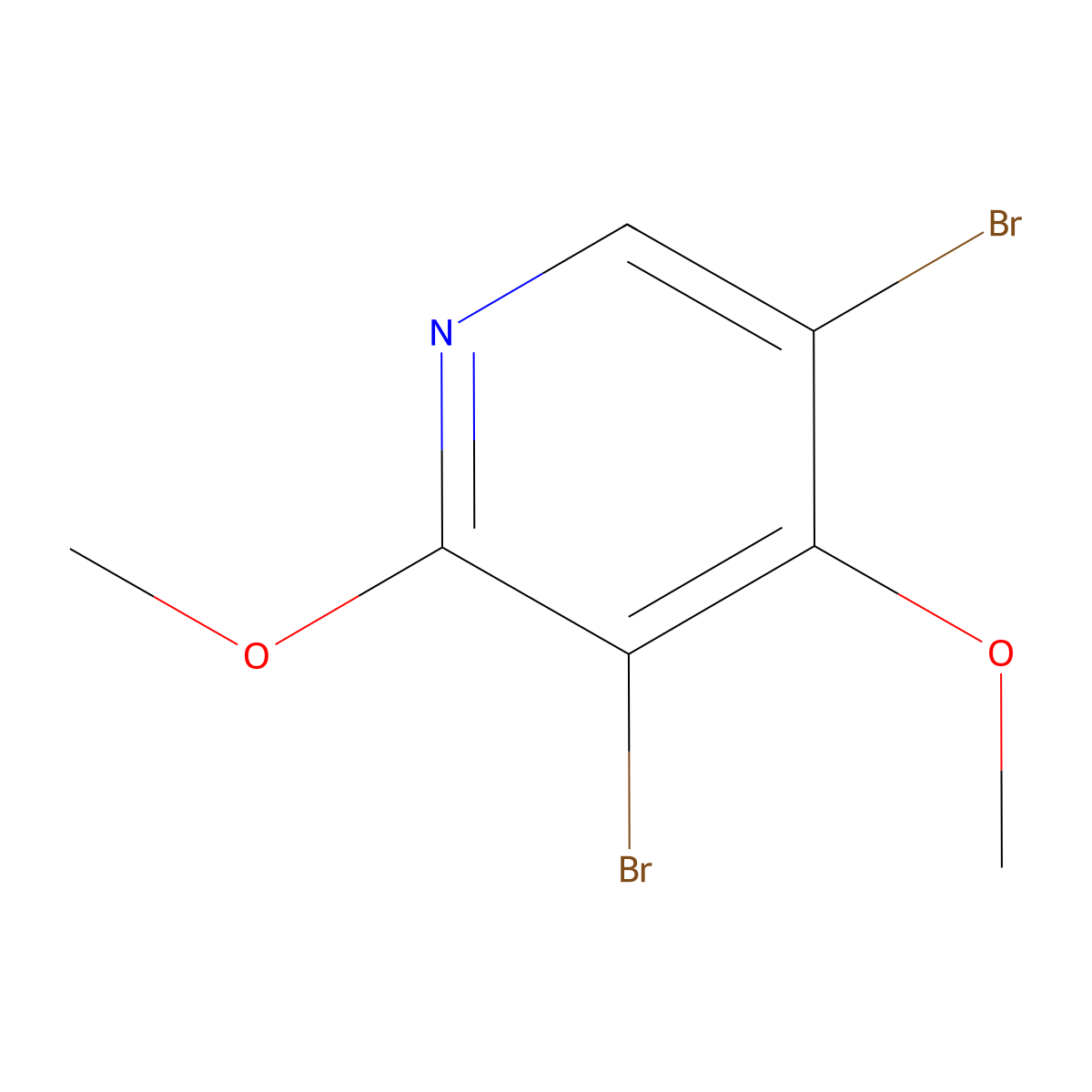 3,5-Dibromo-2,4-dimethoxypyridine molecular structure, CAS 443770-52-3