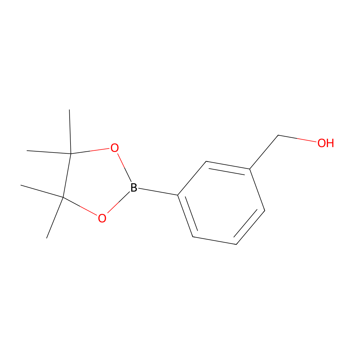 3-Hydroxymethylphenylboronic acid pinacol ester molecular structure, CAS 443776-76-9