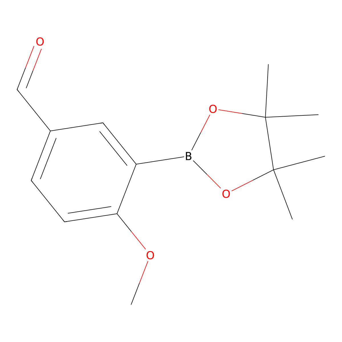 4-Methoxy-3-(4,4,5,5-tetramethyl-1,3,2-dioxaborolan-2-YL)benzaldehyde molecular structure, CAS 443776-90-7