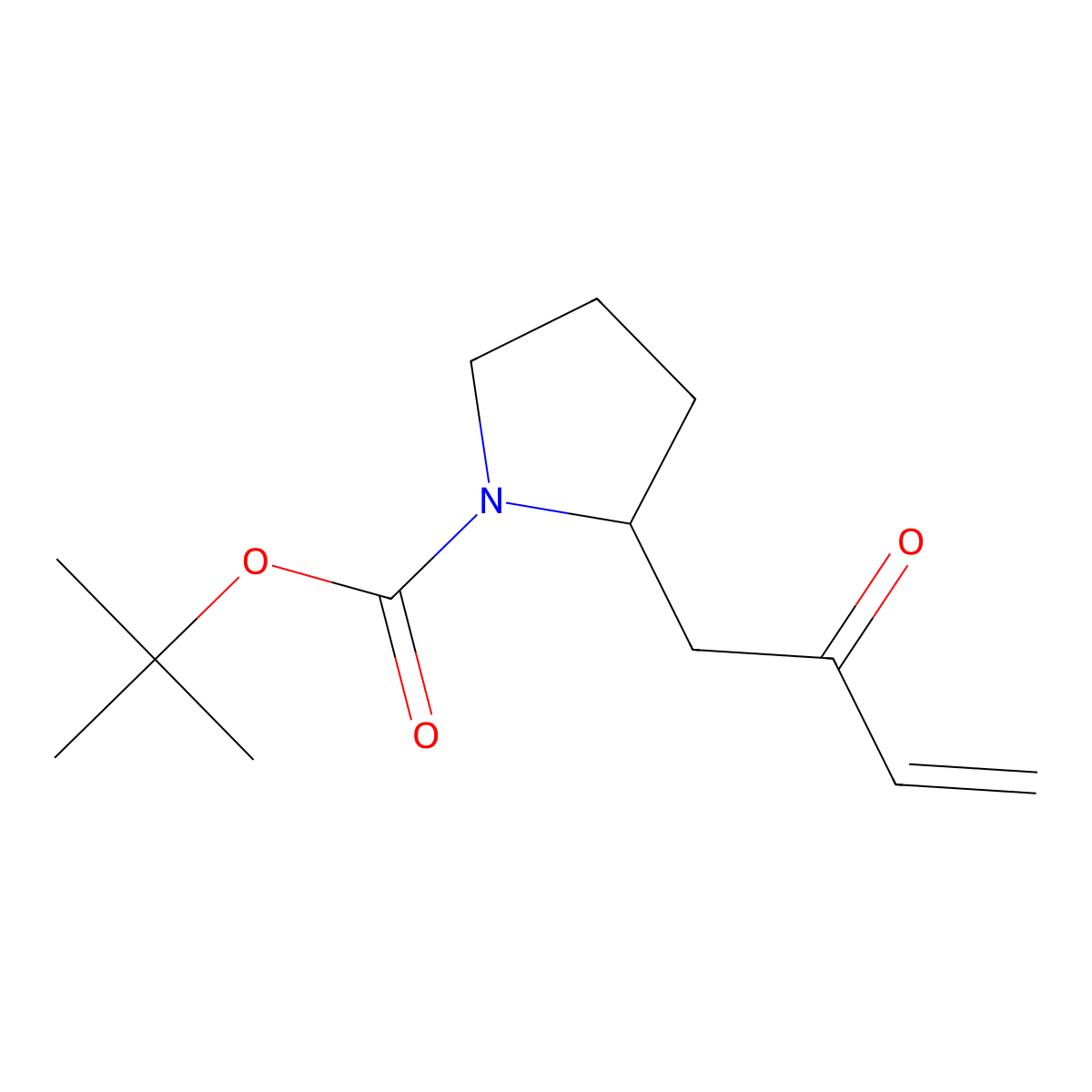 Tert-butyl 2-(2-oxobut-3-EN-1-YL)pyrrolidine-1-carboxylate molecular structure, CAS 443797-19-1