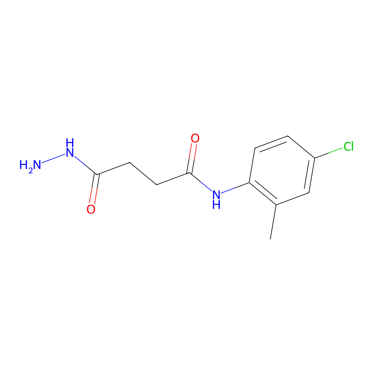 N-(4-chloro-2-methylphenyl)-4-hydrazino-4-oxobutanamide molecular structure, CAS 443863-35-2