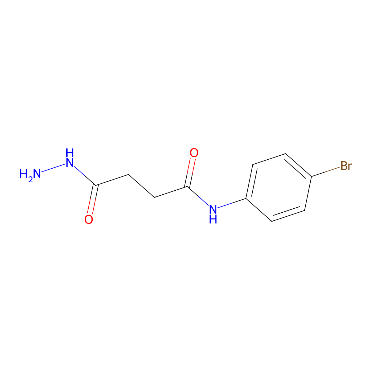 N-(4-bromophenyl)-4-hydrazino-4-oxobutanamide molecular structure, CAS 443863-36-3