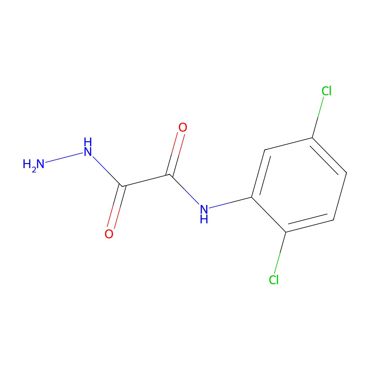 N-(2,5-dichlorophenyl)-2-hydrazino-2-oxoacetamide molecular structure, CAS 443863-61-4