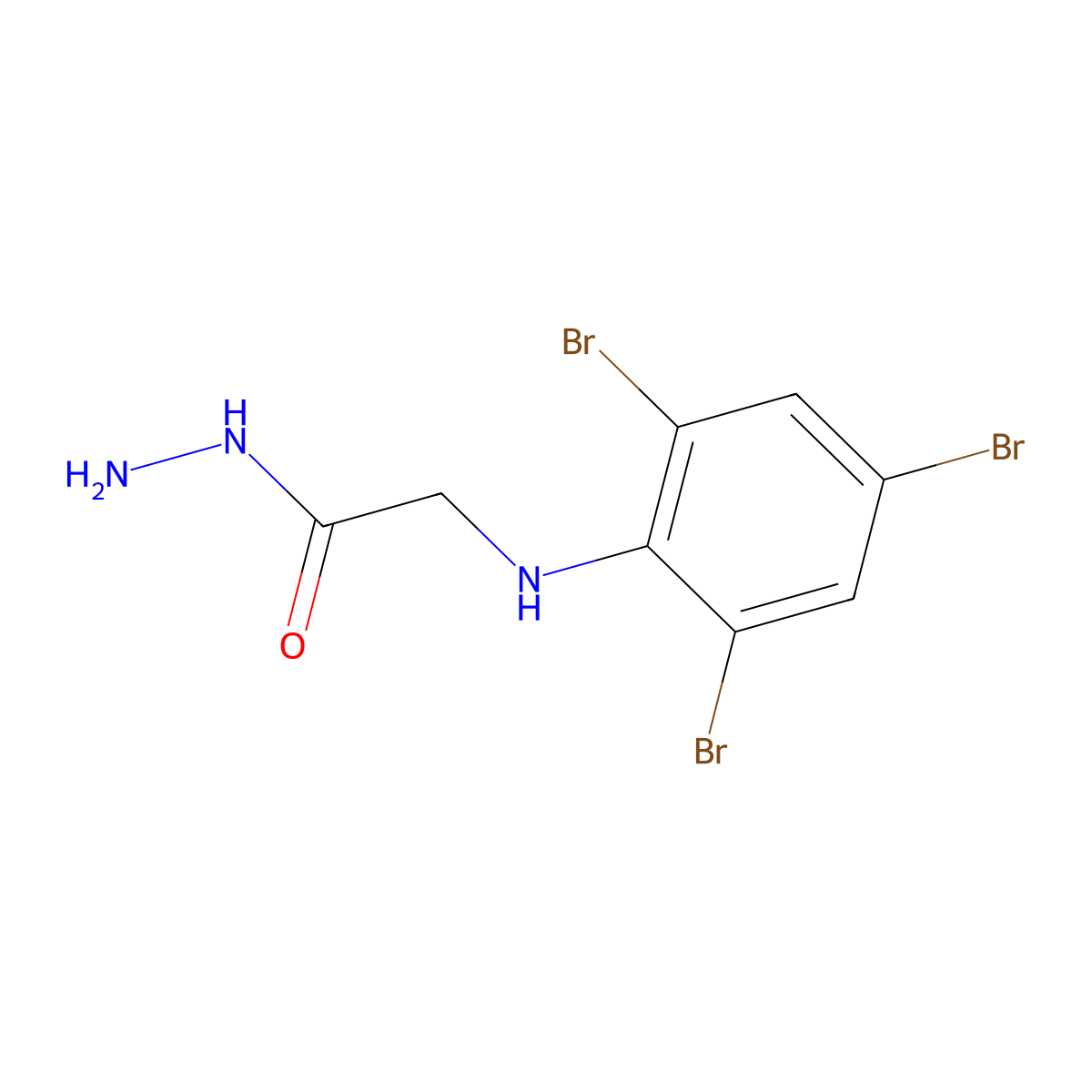2-[(2,4,6-Tribromophenyl)amino]acetohydrazide molecular structure, CAS 443864-09-3