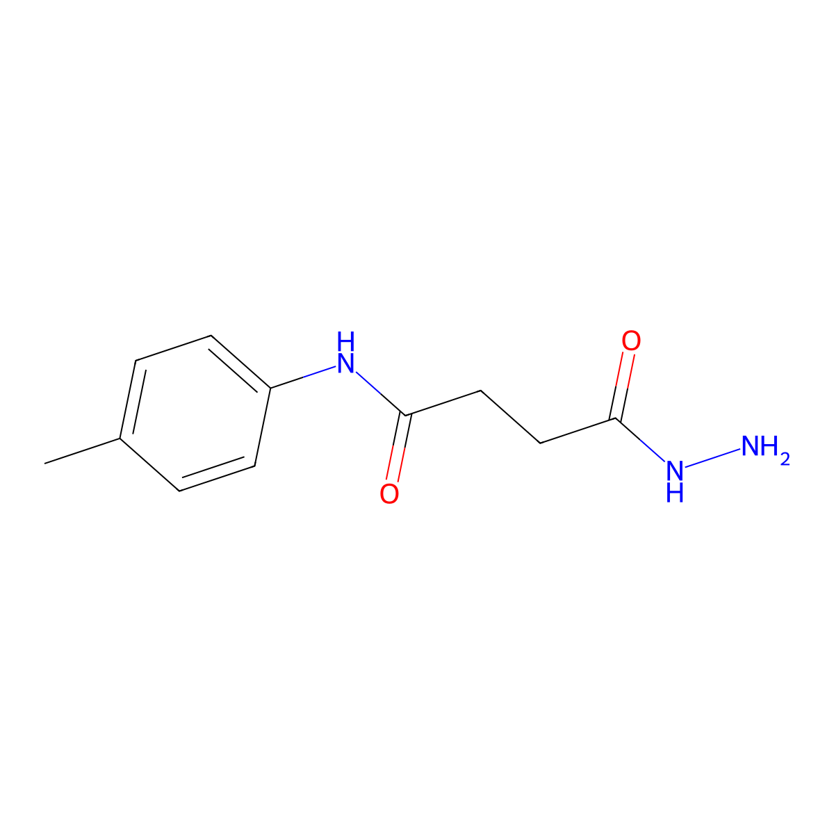 4-hydrazino-N-(4-methylphenyl)-4-oxobutanamide molecular structure, CAS 443864-24-2