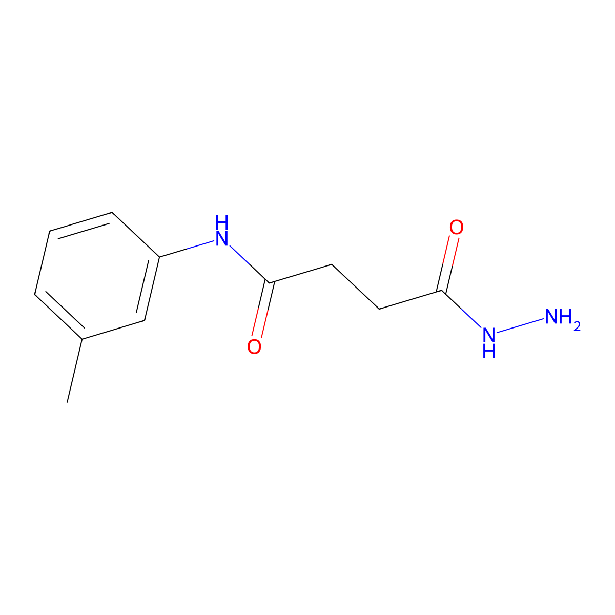 4-hydrazino-N-(3-methylphenyl)-4-oxobutanamide molecular structure, CAS 443864-47-9