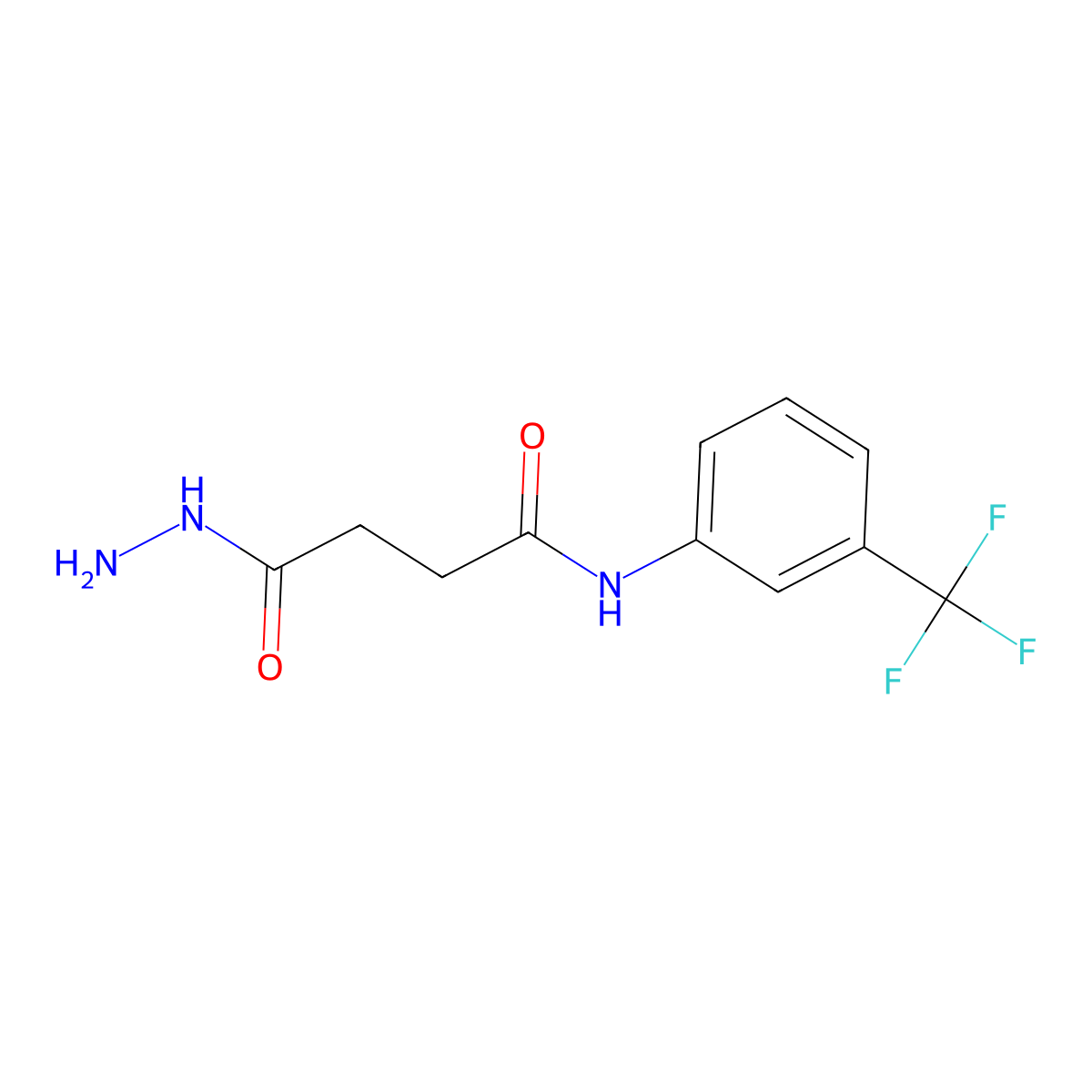 4-hydrazino-4-oxo-N-[3-(trifluoromethyl)phenyl]butanamide molecular structure, CAS 443864-67-3