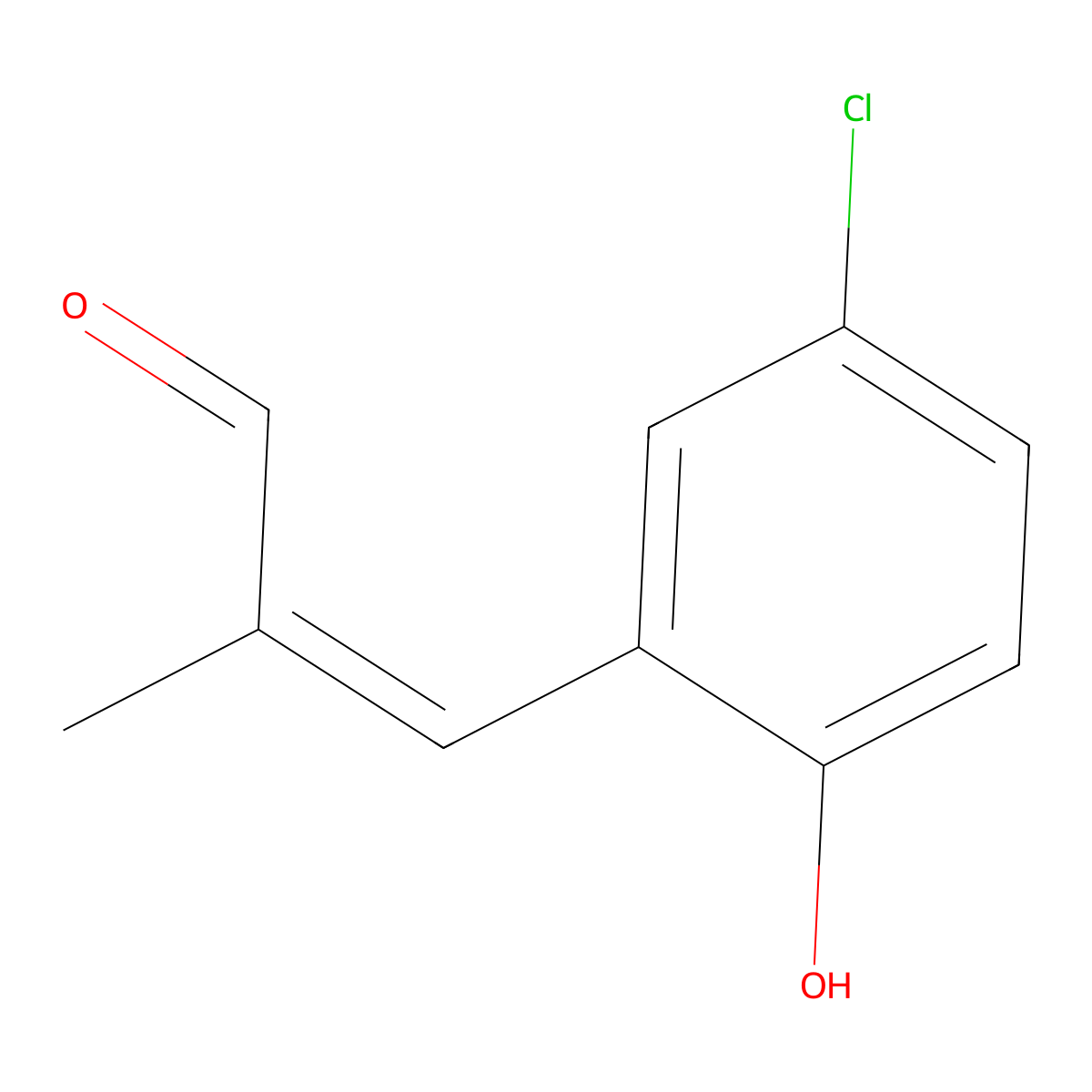 3-(5-Chloro-2-hydroxyphenyl)-2-methylprop-2-enal molecular structure, CAS 443872-86-4