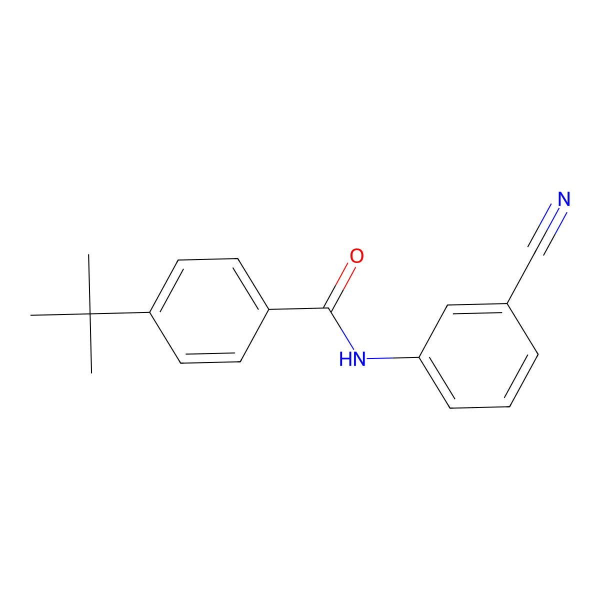 4-tert-butyl-N-(3-cyanophenyl)benzamide molecular structure, CAS 443893-89-8