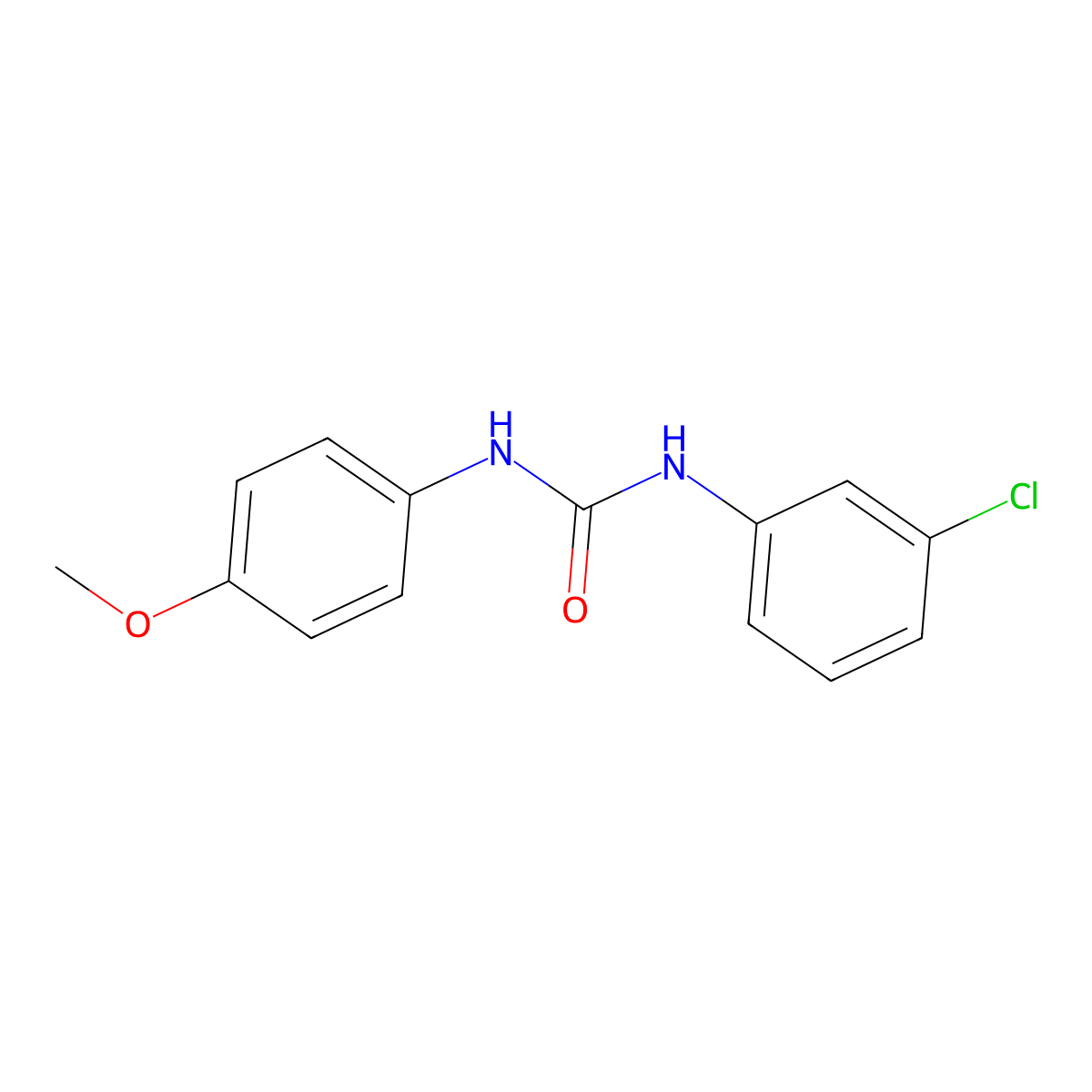 1-(3-Chlorophenyl)-3-(4-methoxyphenyl)urea molecular structure, CAS 443895-25-8