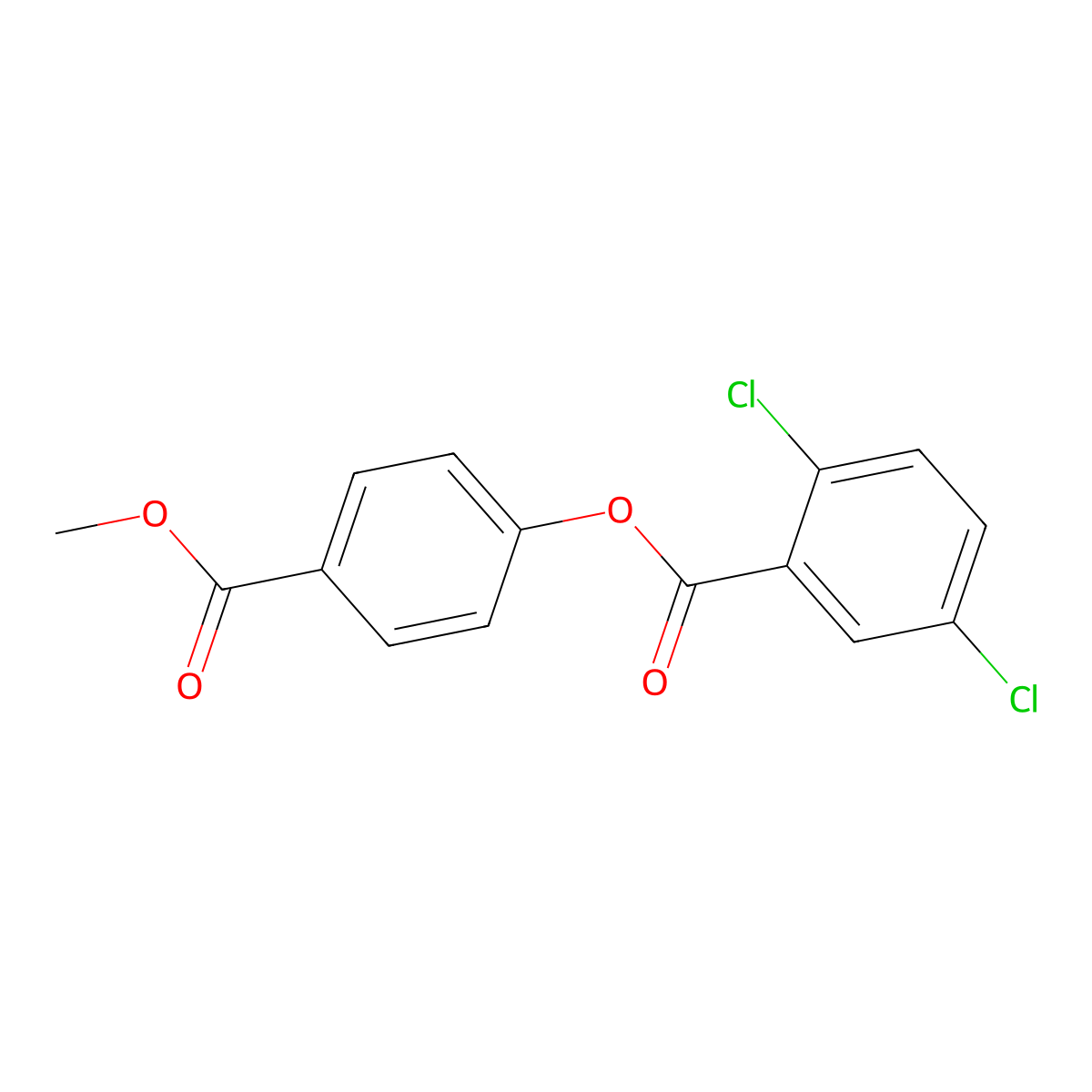 4-(Methoxycarbonyl)phenyl 2,5-dichlorobenzoate molecular structure, CAS 443896-00-2