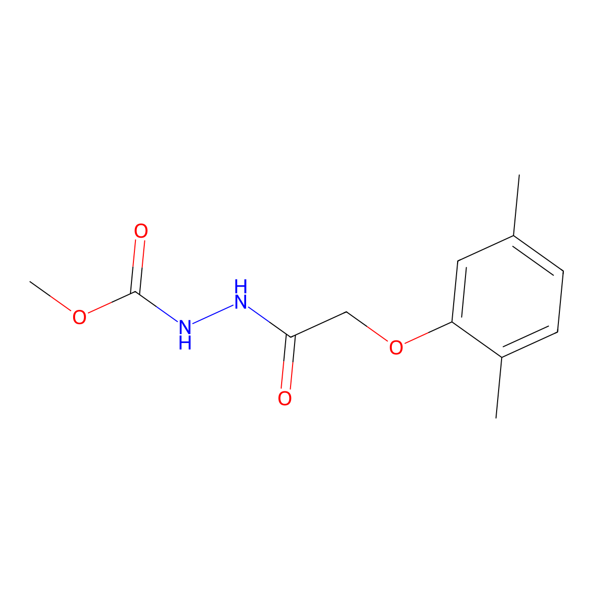 Methyl 2-[(2,5-dimethylphenoxy)acetyl]hydrazinecarboxylate molecular structure, CAS 443896-95-5
