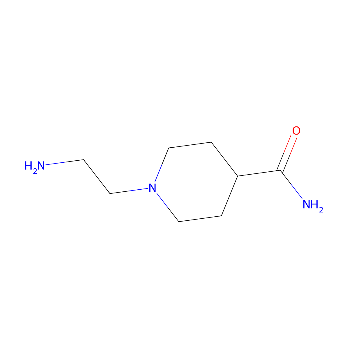 1-(2-Aminoethyl)piperidine-4-carboxamide molecular structure, CAS 443897-95-8